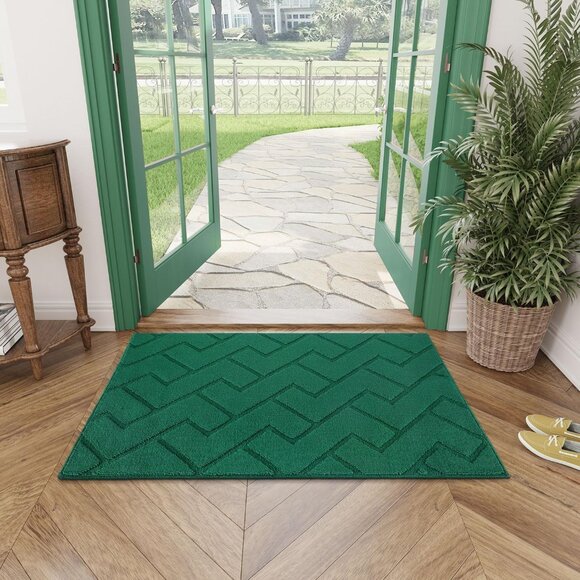 Indoor Rubber Backing Non Slip Rug Evergreen 36"x59 - Picture 8 of 8
